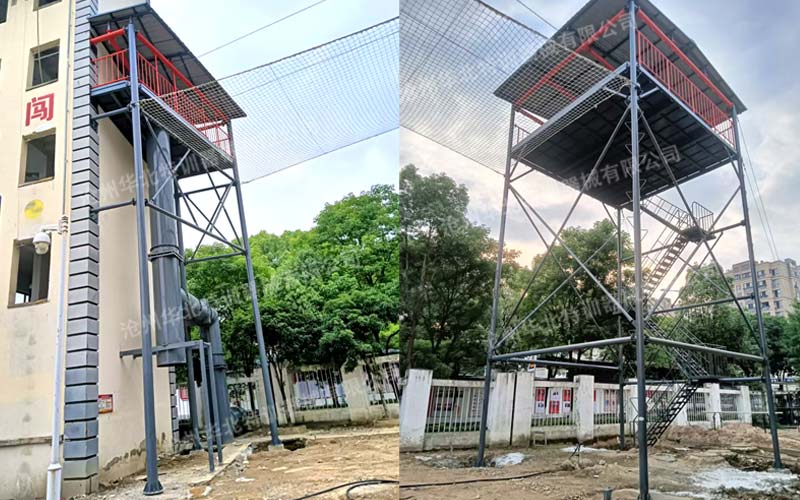 浙江某消防隊攀爬橫渡訓(xùn)練設(shè)施順利完工!